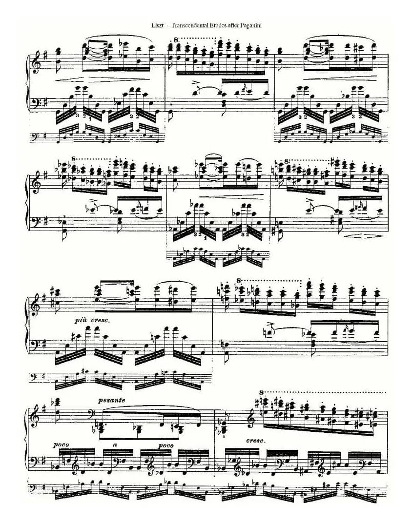 李斯特六首帕格尼尼练习曲之（四）