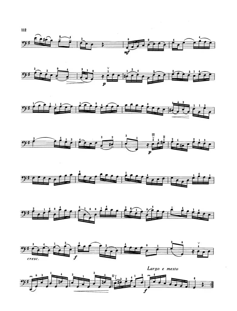 第六奏鸣曲（G大调）（大提琴）