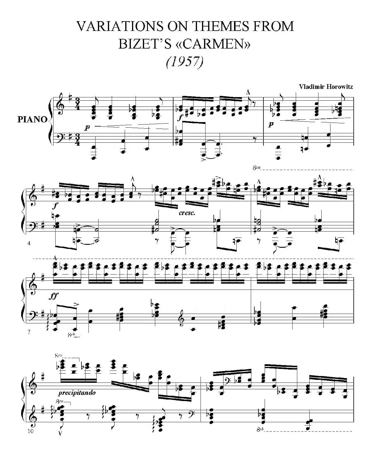 Carmen Variations 12 Pieces(12首卡门主题变奏曲·5)