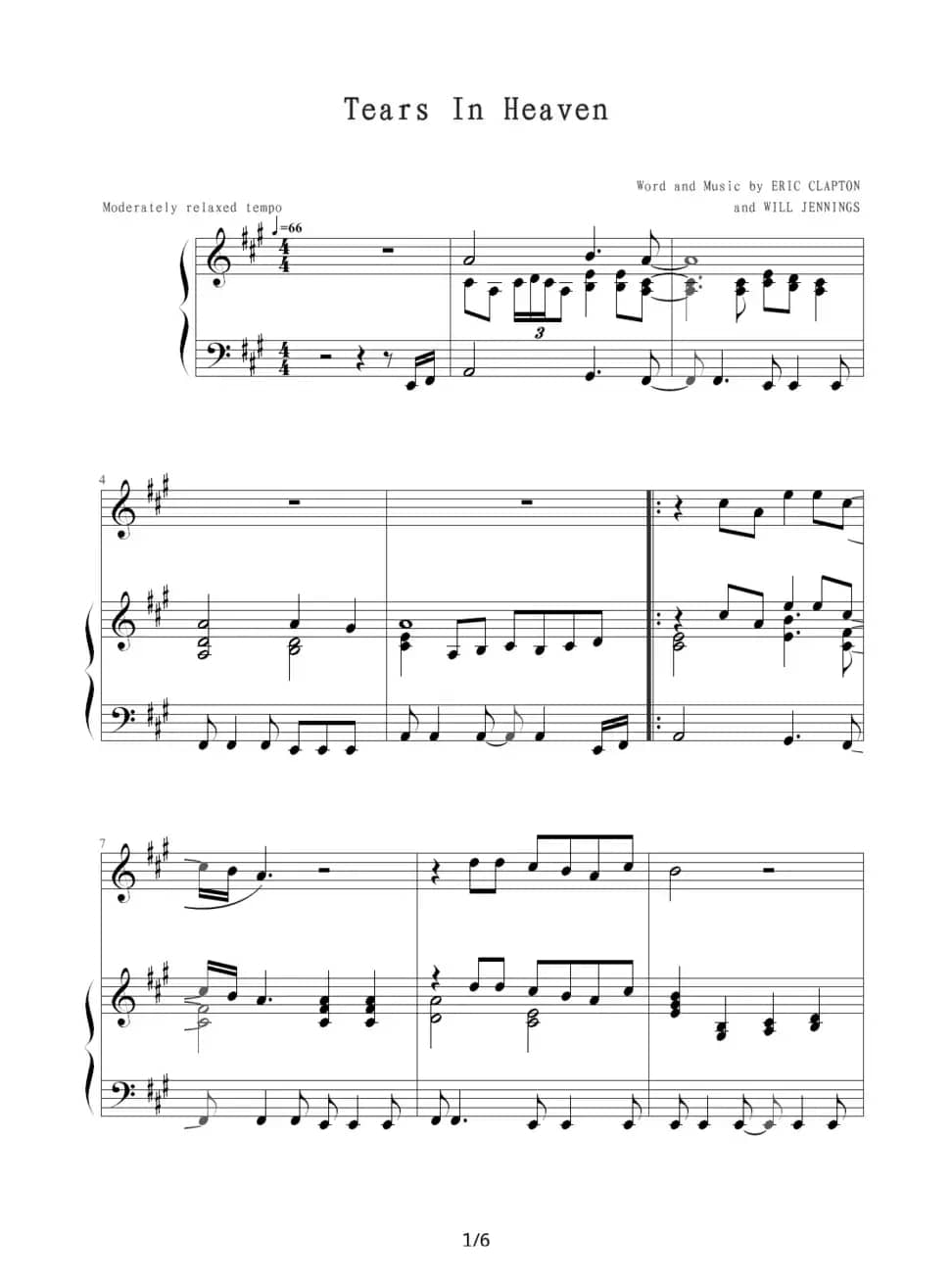 Tears In Heaven（泪洒天堂）