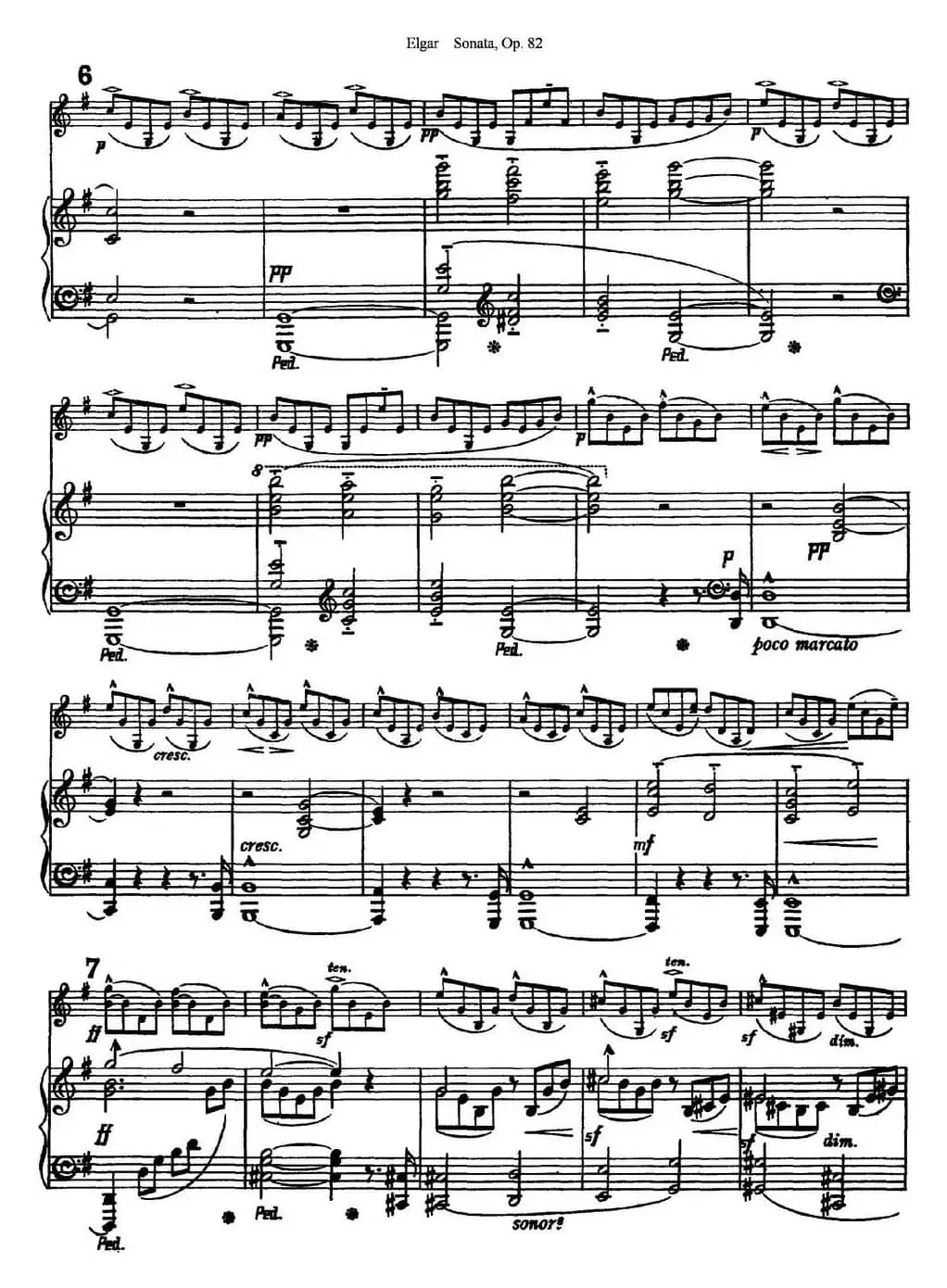 Violin Sonata Op.82（小提琴+钢琴伴奏）