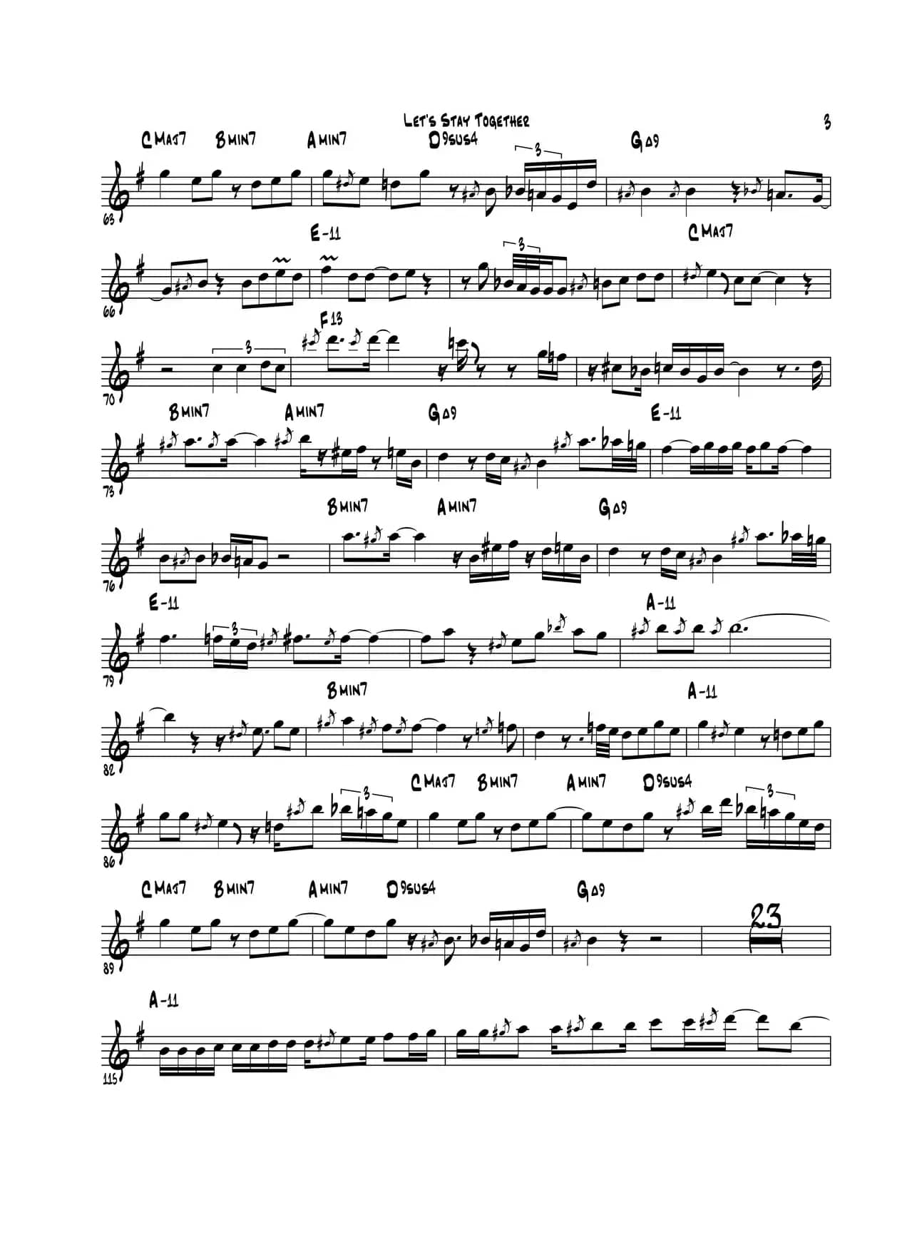 Lets Stay Together（次中音萨克斯）