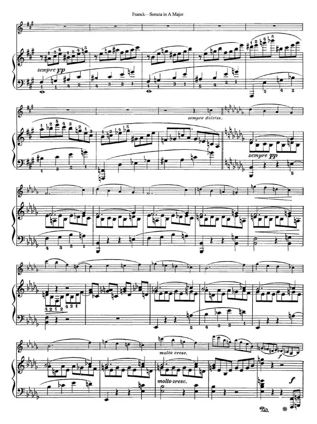 Franck Sonata in A Major（小提琴+钢琴伴奏）