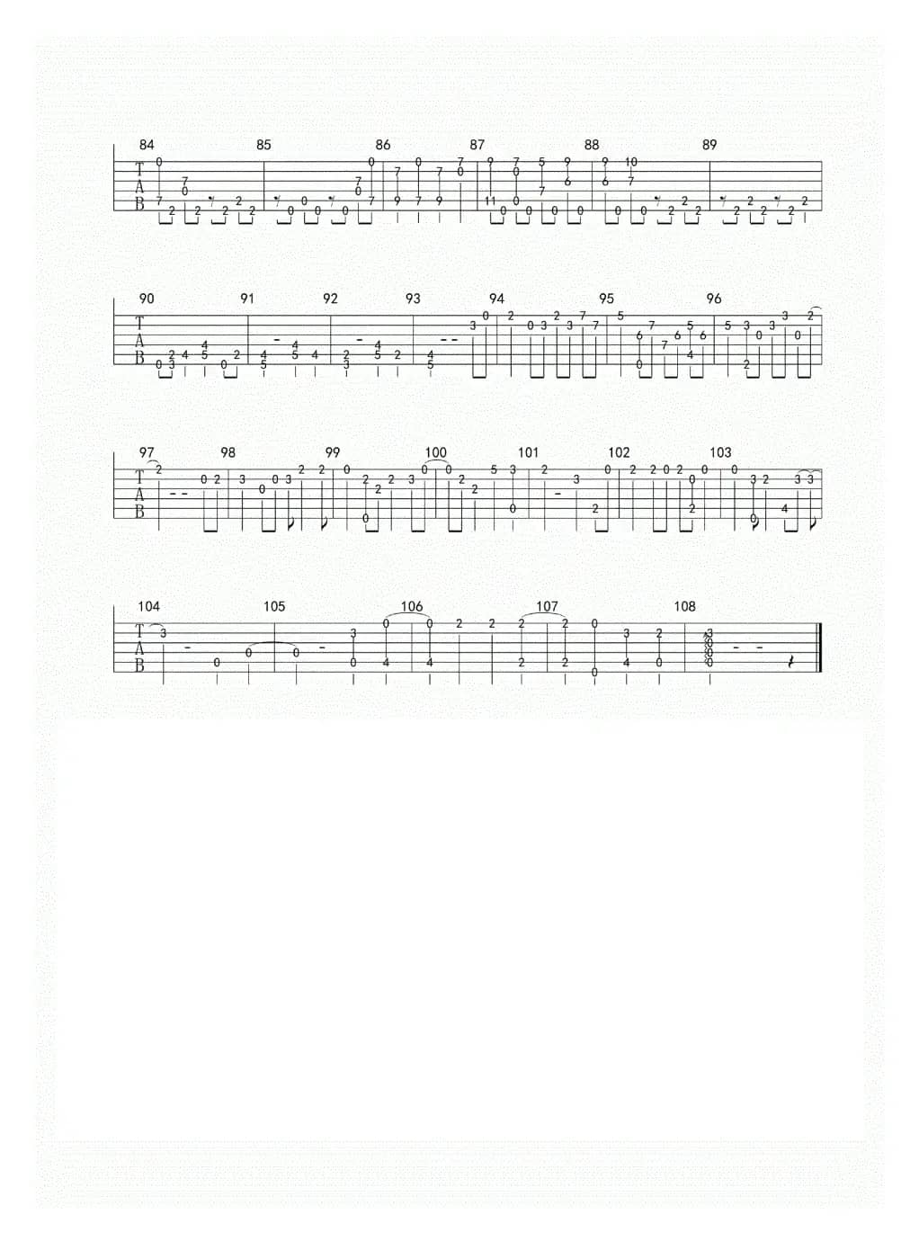 樱花樱花想见你（指弹谱）