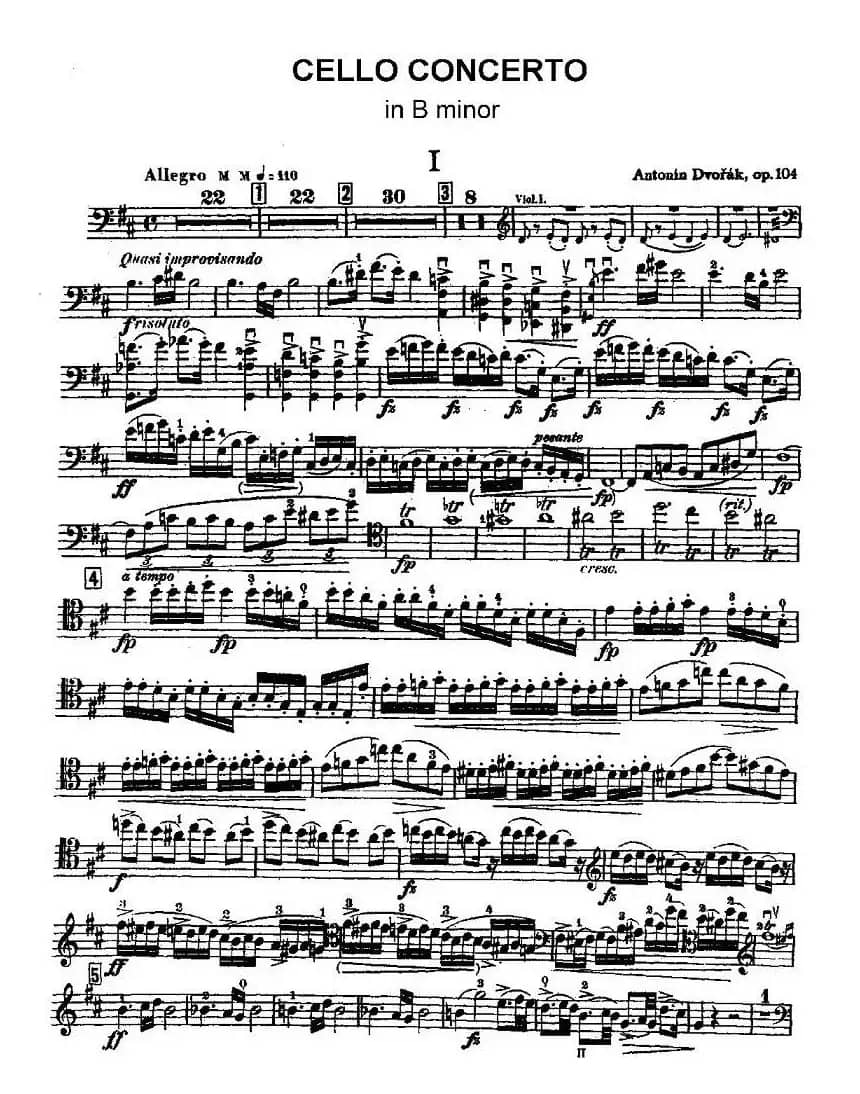 CELLO CONCERTO in B minor（大提琴）