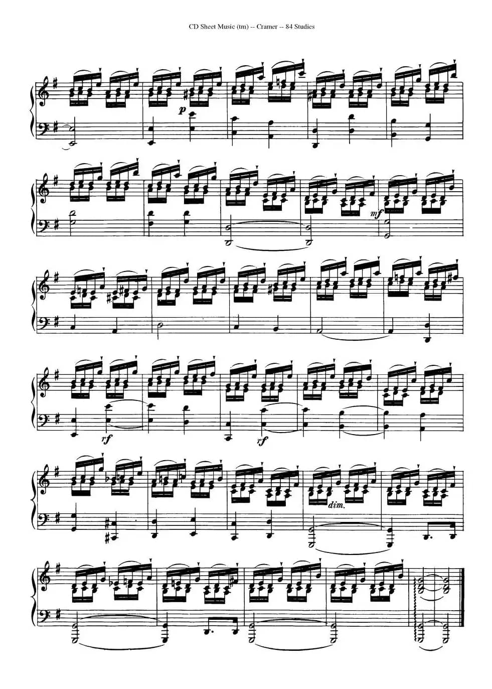 Cramer - 84 exercices（56—60）（克拉莫84首钢琴练习曲）