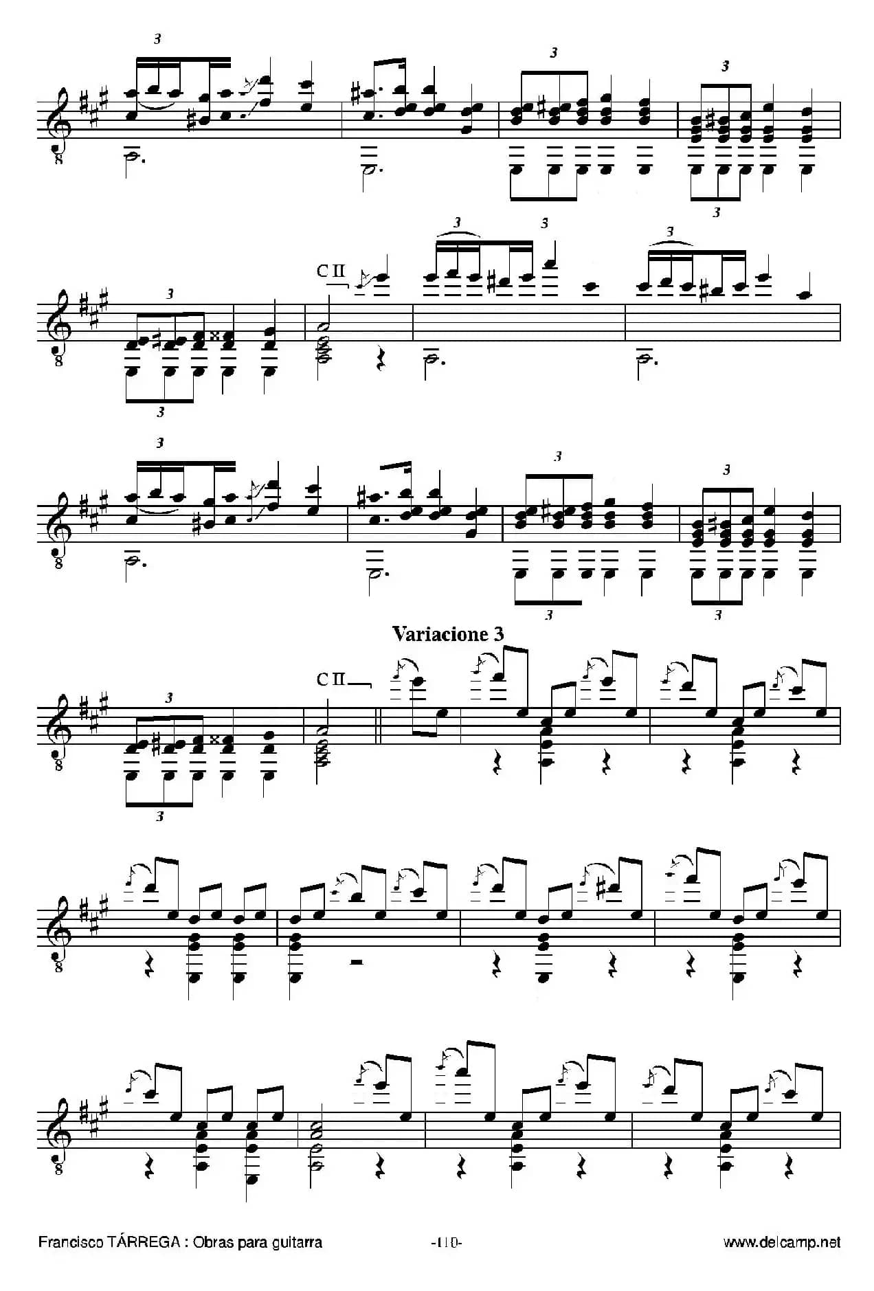 《塔雷加作品全集》第6部分（古典吉他）