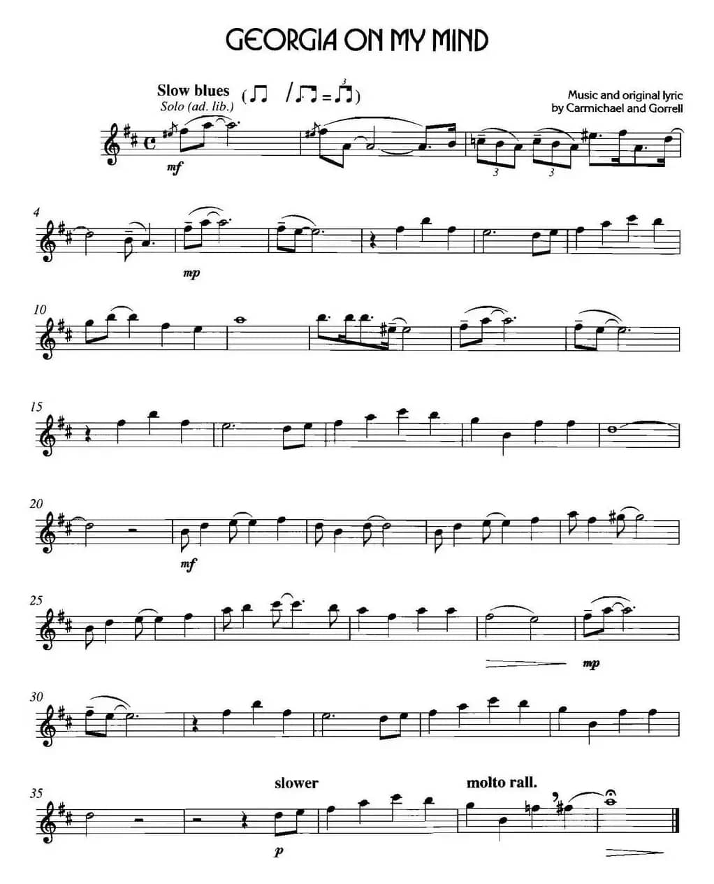 经典蓝调小品：Georgia  on  My  Mind