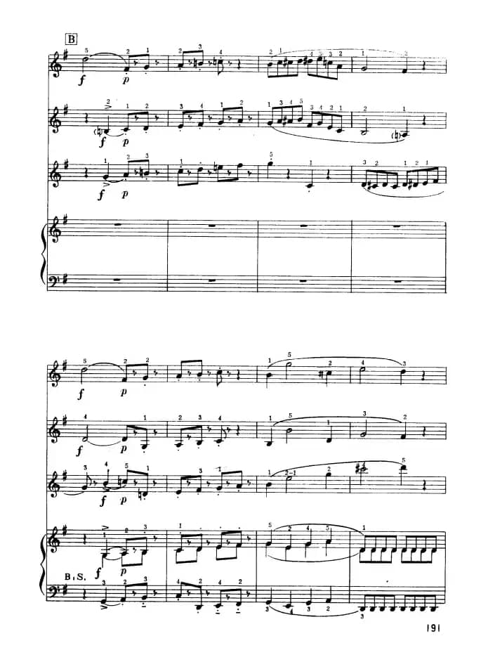 G大调弦乐小夜曲（第四乐章）（四重奏）