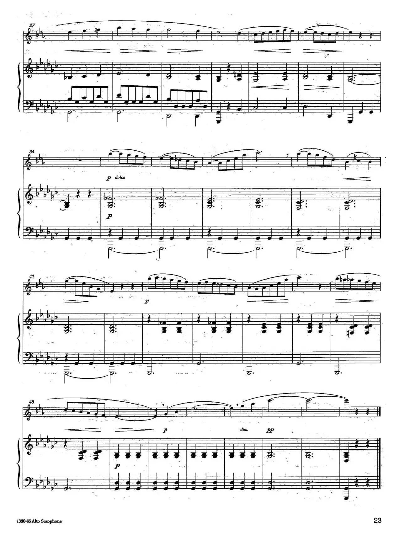 Andante（中音萨克所+钢琴伴奏、版本一）