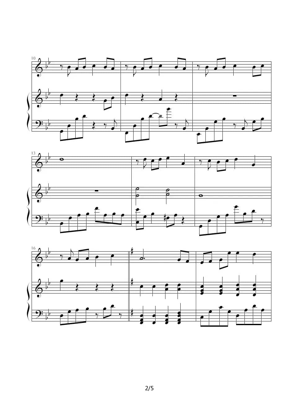 一定要幸福（钢琴伴奏谱）