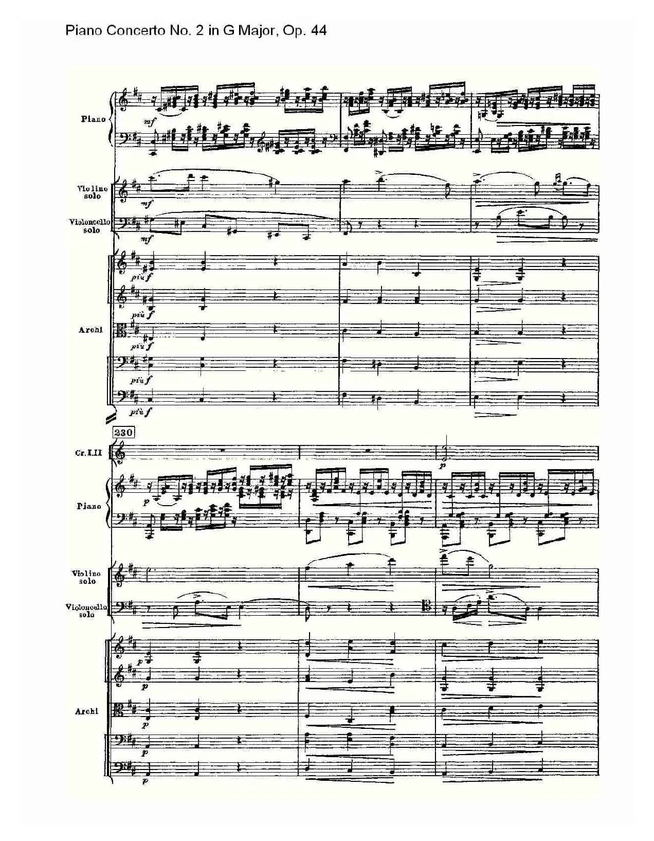 G大调第二钢琴协奏曲, Op.44第二乐章