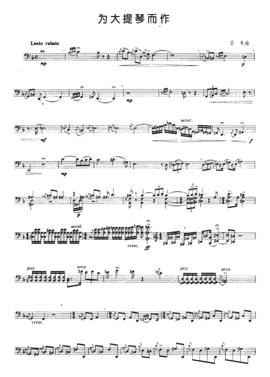 为大提琴而作