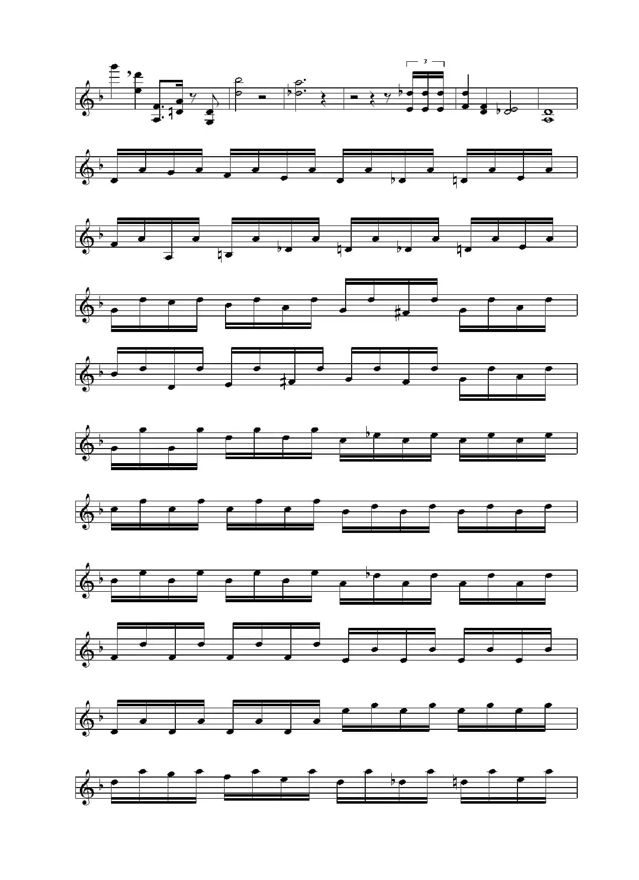 Tocatta and Fugue in D-Minor（小提琴谱）