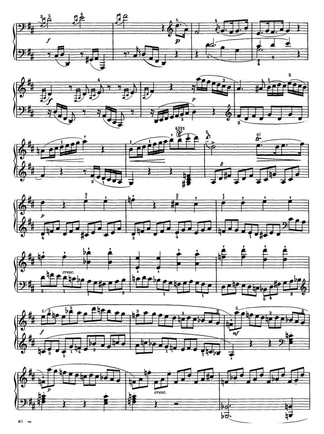 海顿 钢琴奏鸣曲 Hob XVI 51 in D major