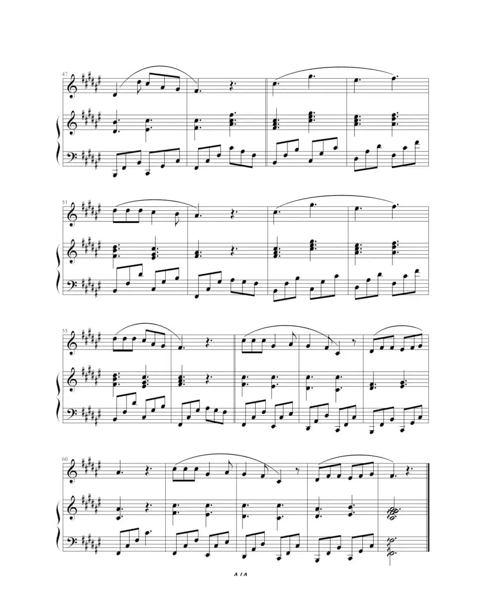 过云雨（钢琴伴奏谱、Sunny 记谱制谱版）