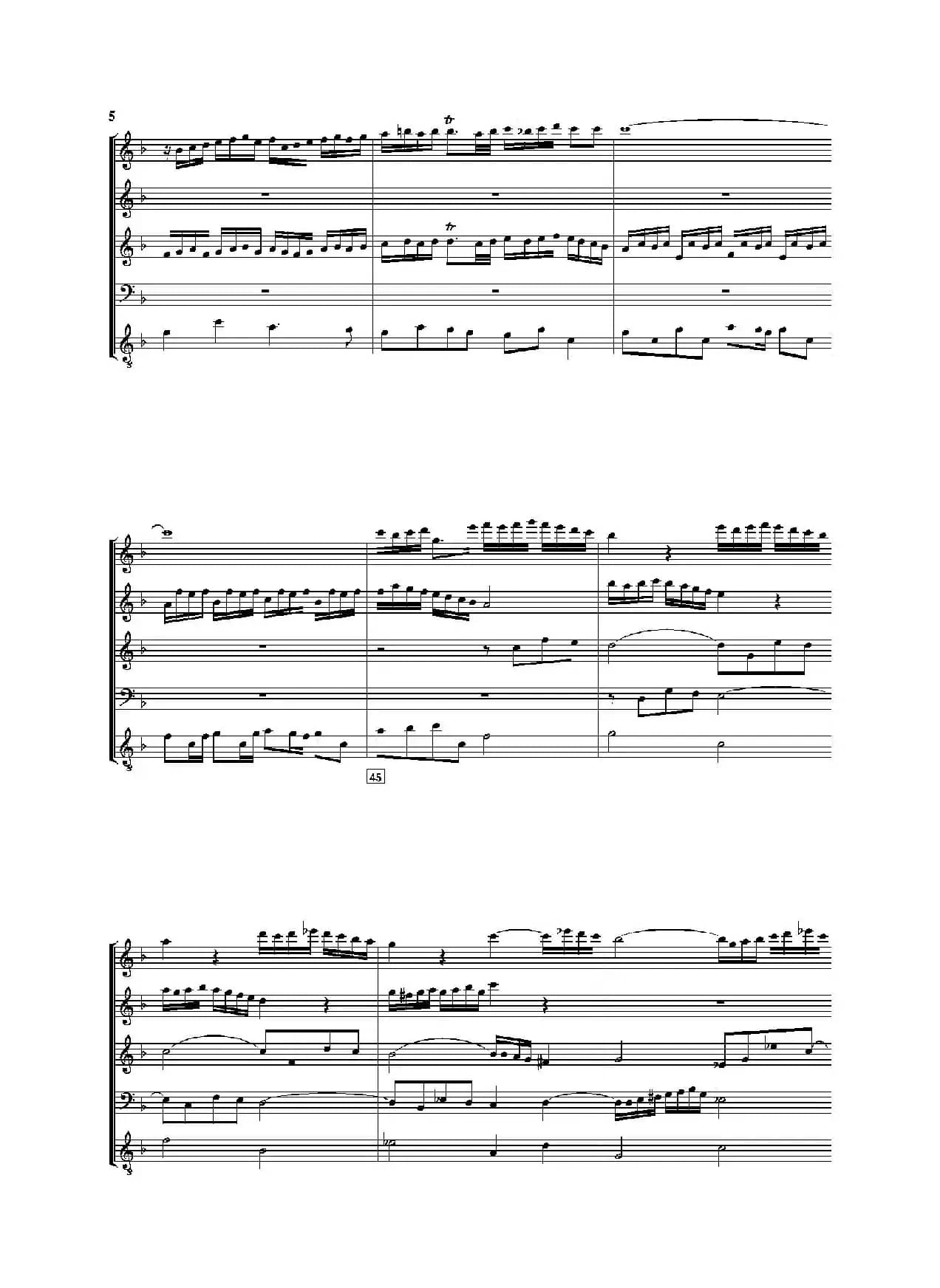 巴赫G小调赋格（五重奏）