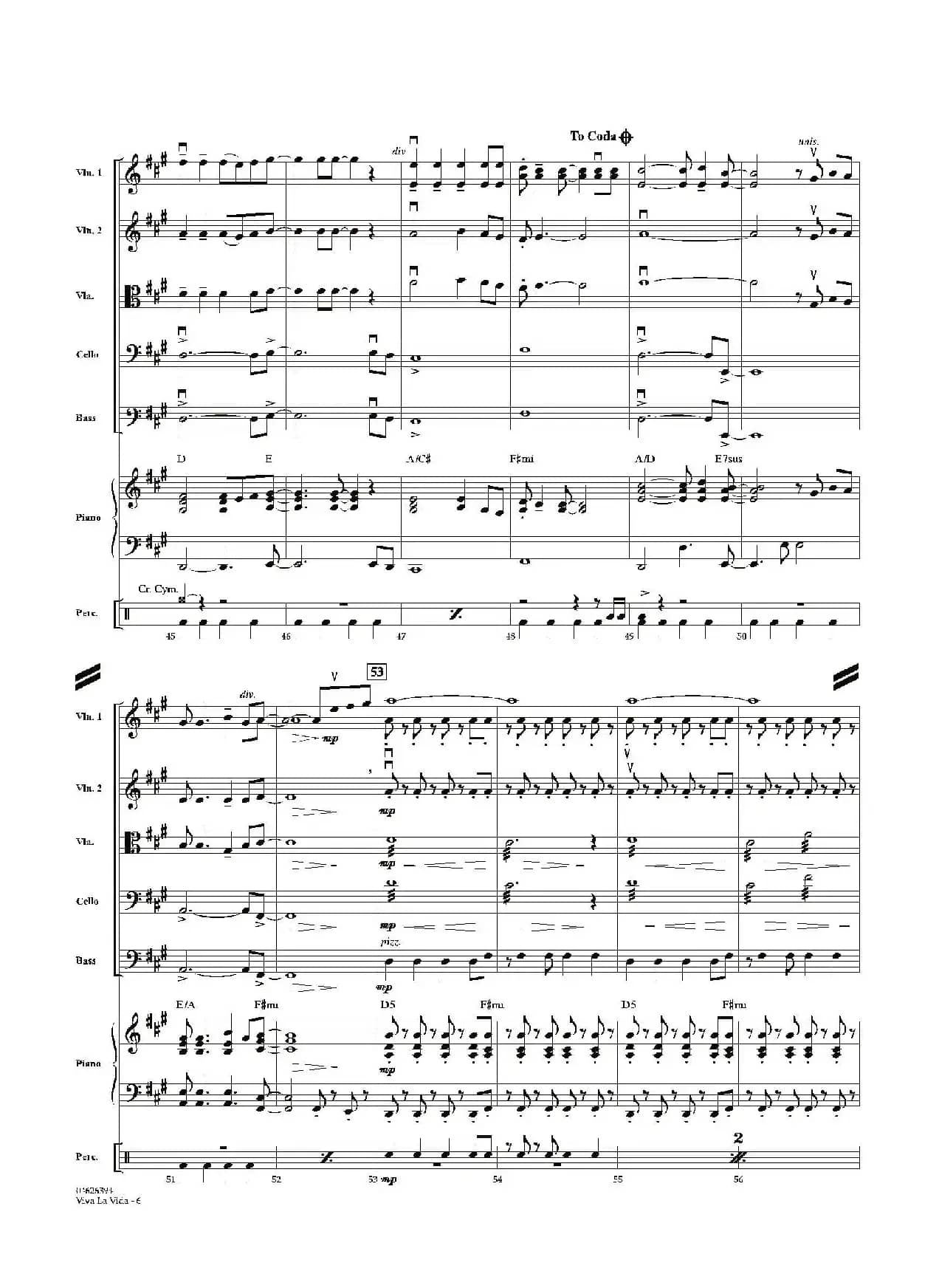 VIVA LA VIDA（总谱）