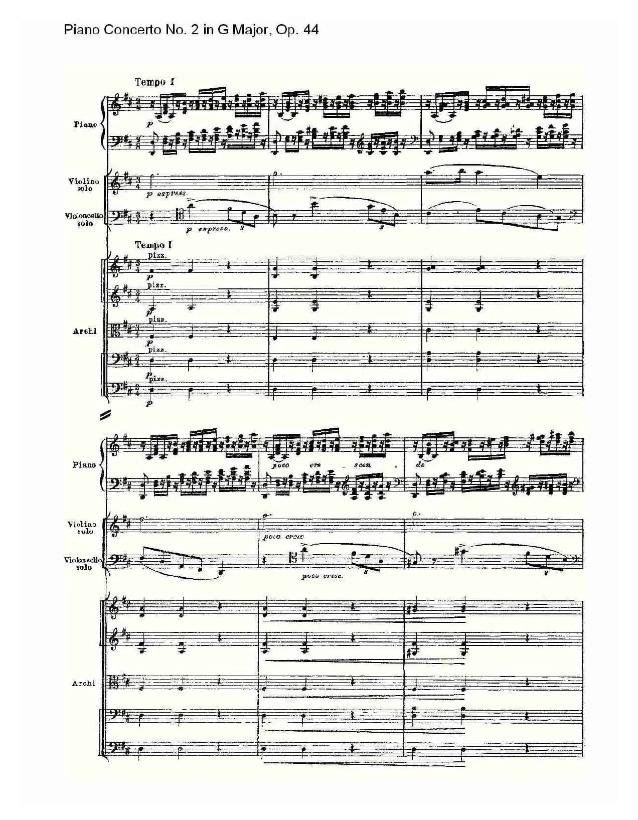 G大调第二钢琴协奏曲, Op.44第二乐章