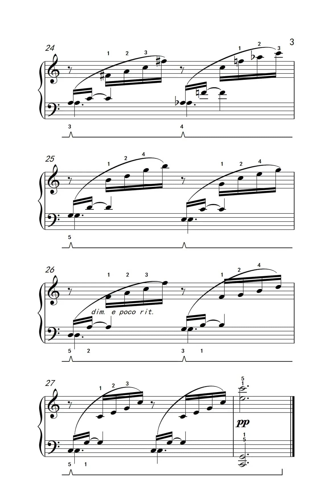 乘着歌声的翅膀（老年大学 钢琴教程 3）