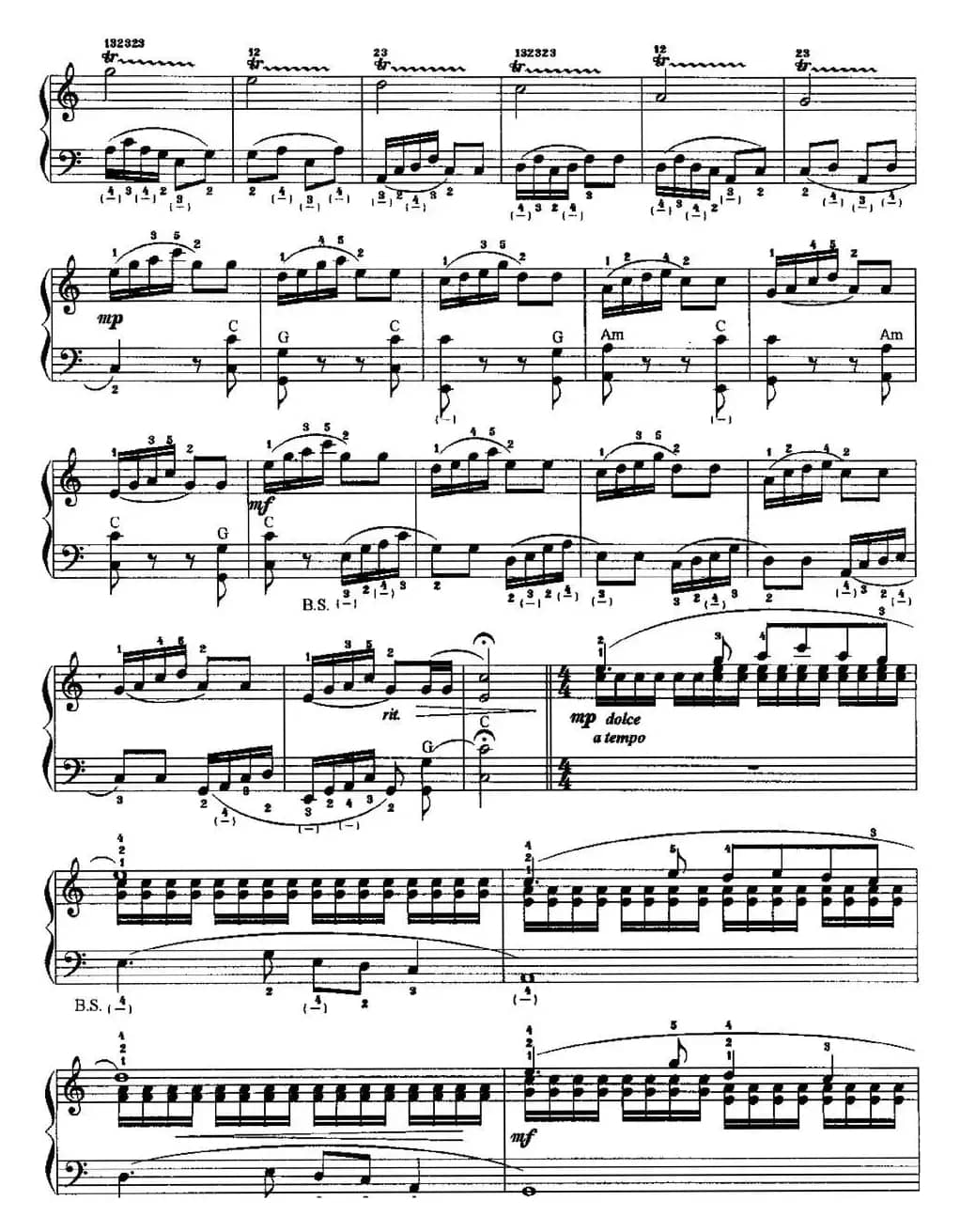 中国民歌手风琴曲集：60、渔舟唱晚