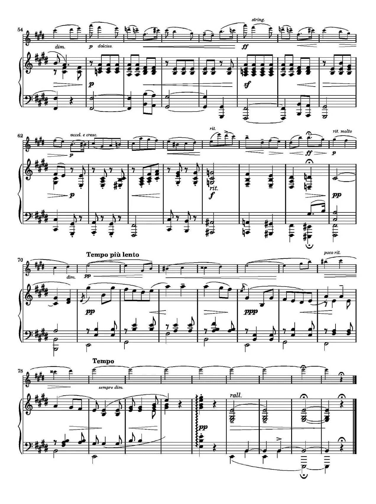 Salut d'Amour Op.12（爱的致意）（长笛+钢琴伴奏）
