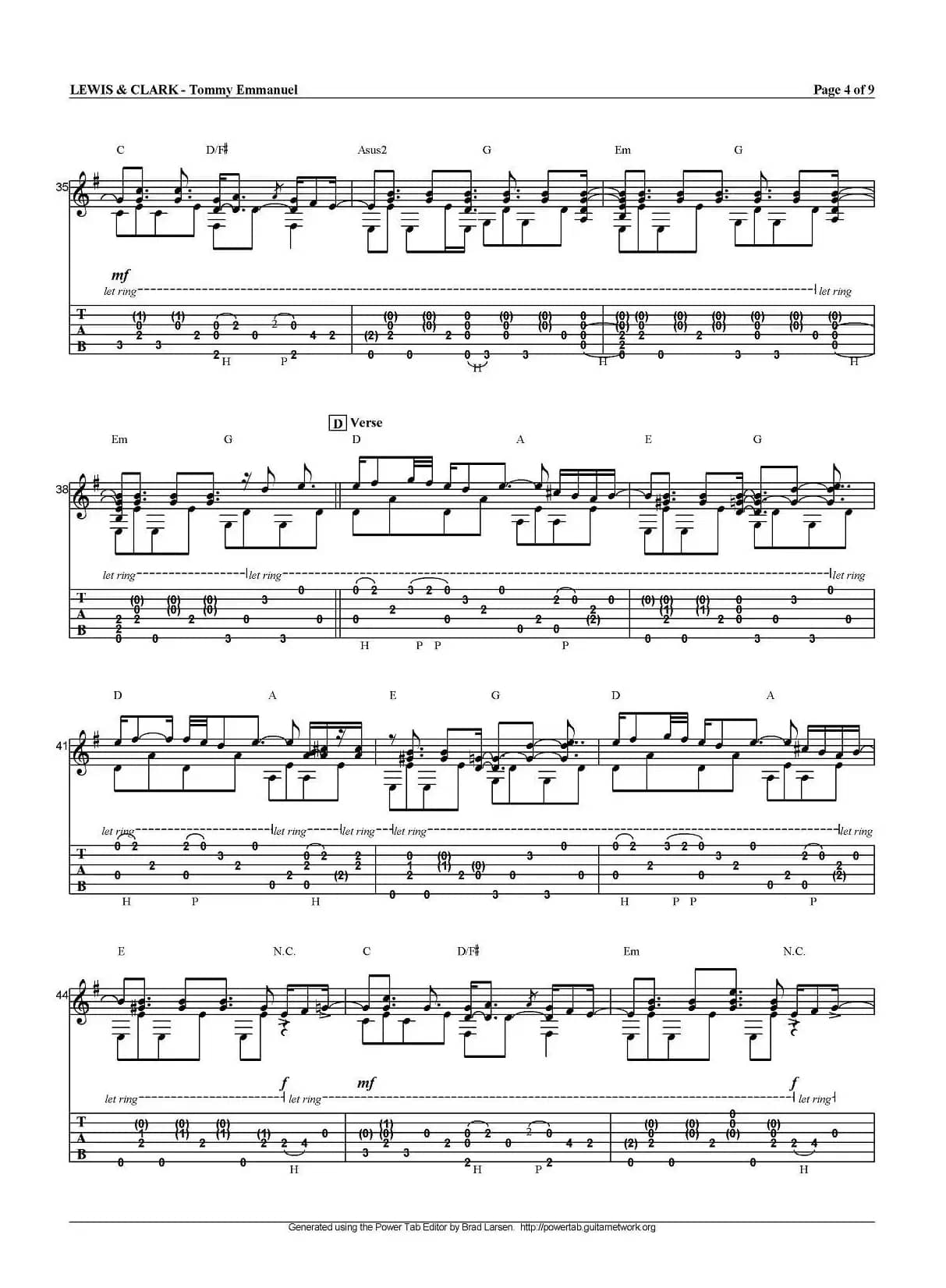 tommy emmanuel：lewis and clark（指弹吉他）