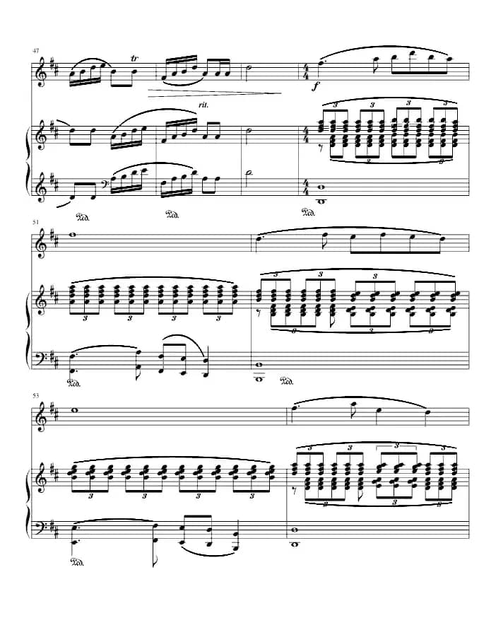 渔舟唱晚（笛+钢琴）