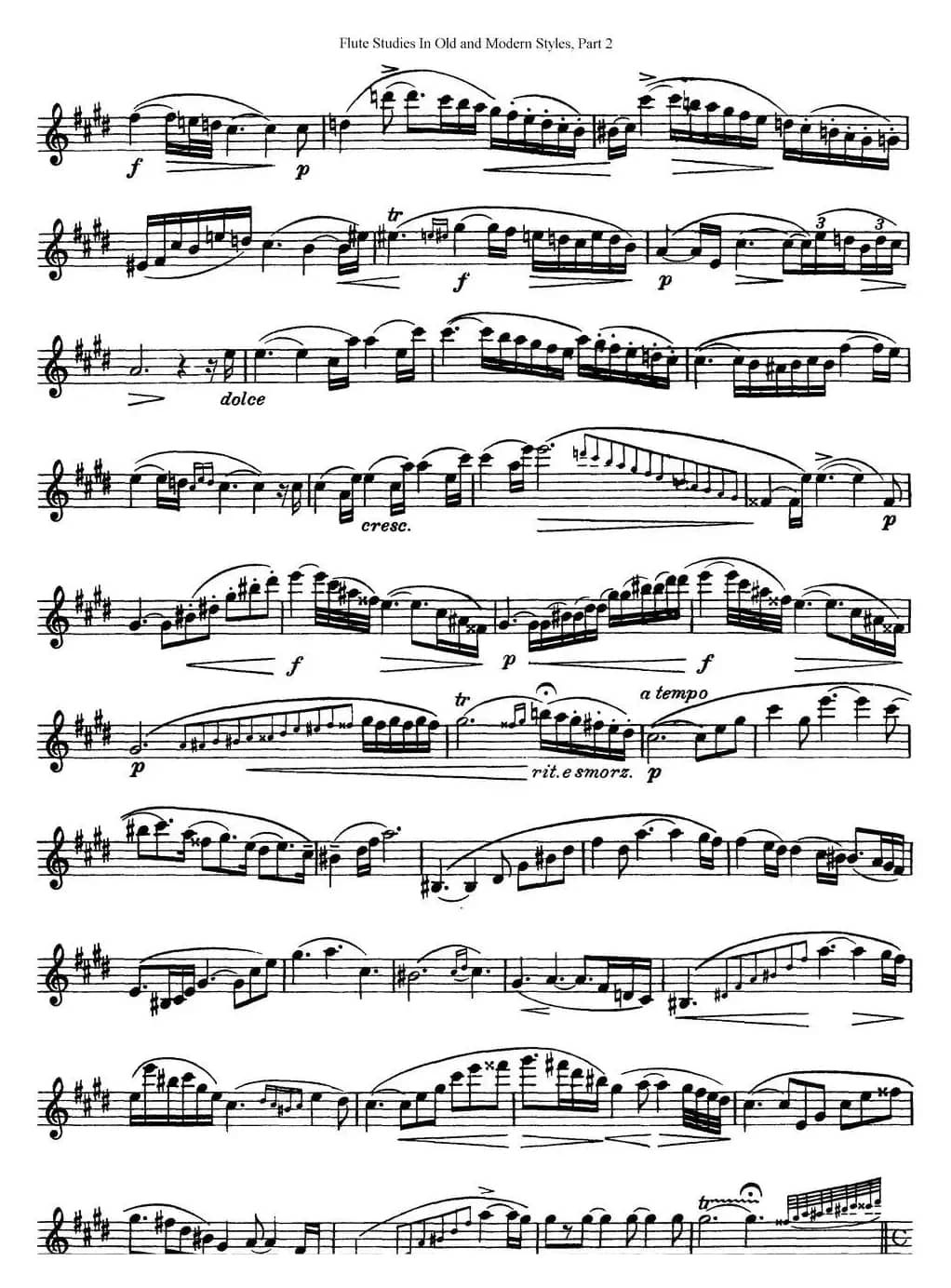 斯勒新老风格长笛练习重奏曲（第二部分）（NO.21）