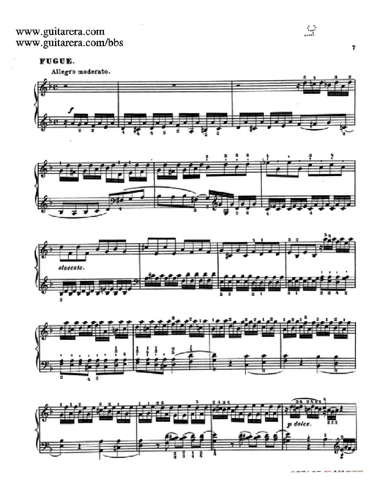 d小调托卡塔与赋格（BWV 565·陶西格改编钢琴独奏版）