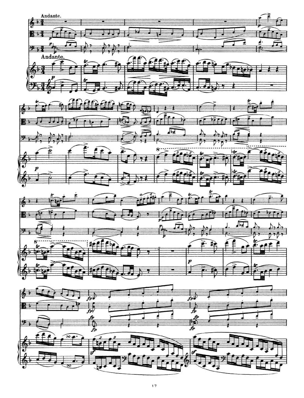 A大调鳟鱼五重奏（P11—20）（弦乐+钢琴）