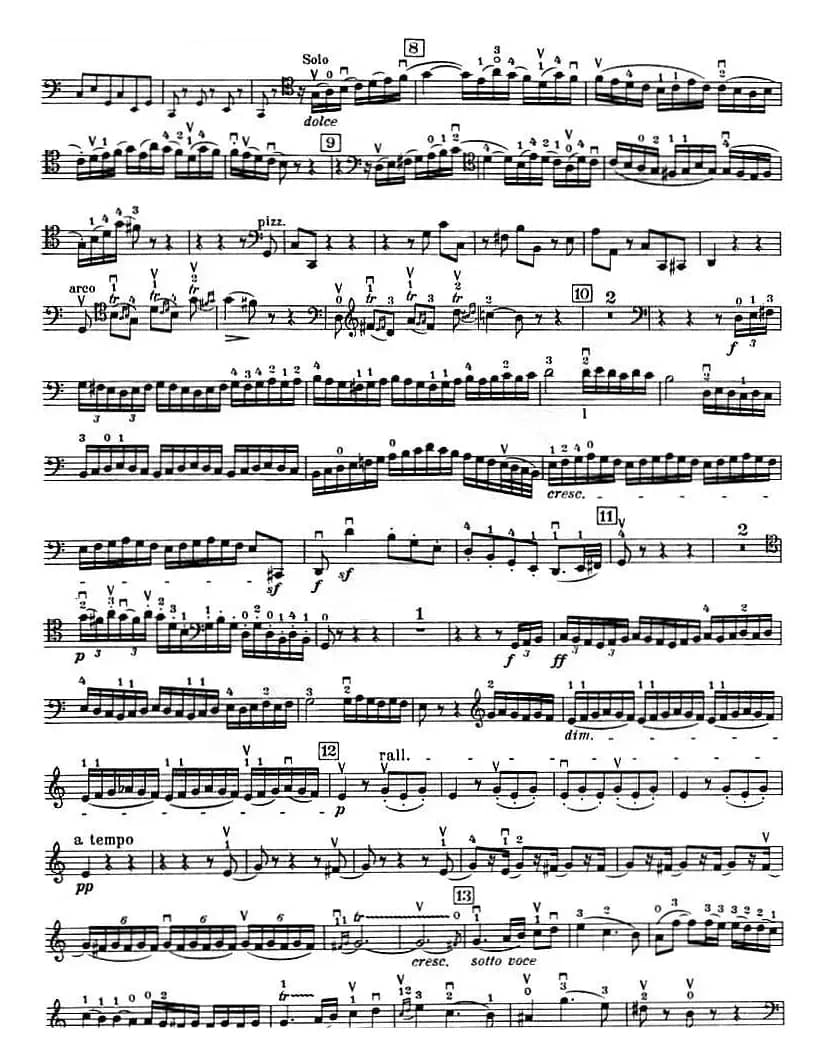 C大调小提琴协奏曲 Op.56（大提琴分谱）