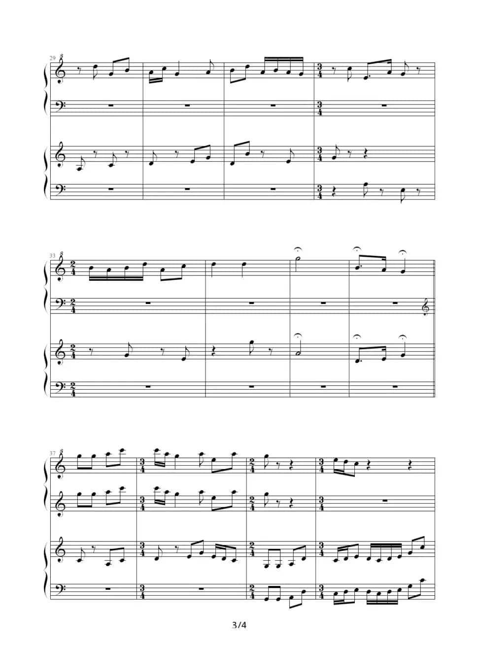 急急风（四手联弹）