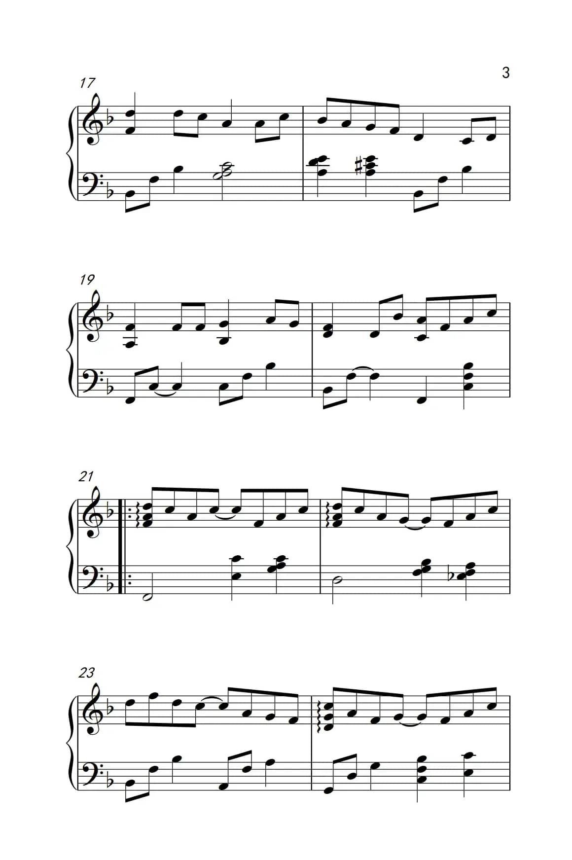 一首简单的歌（《弹吧音教》制谱版）