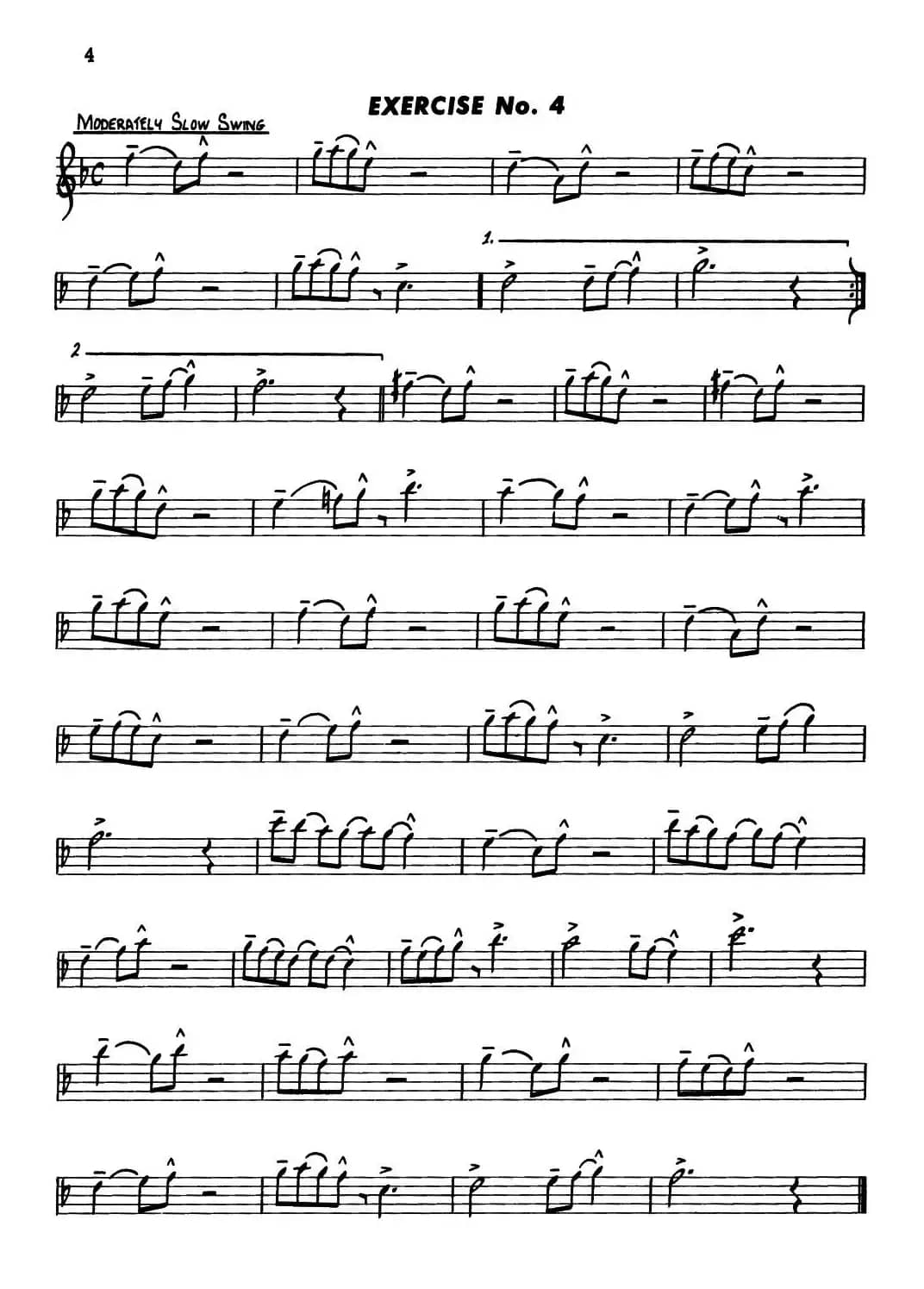 Basic Jazz Conception for saxophone（EXERCISE No.4）