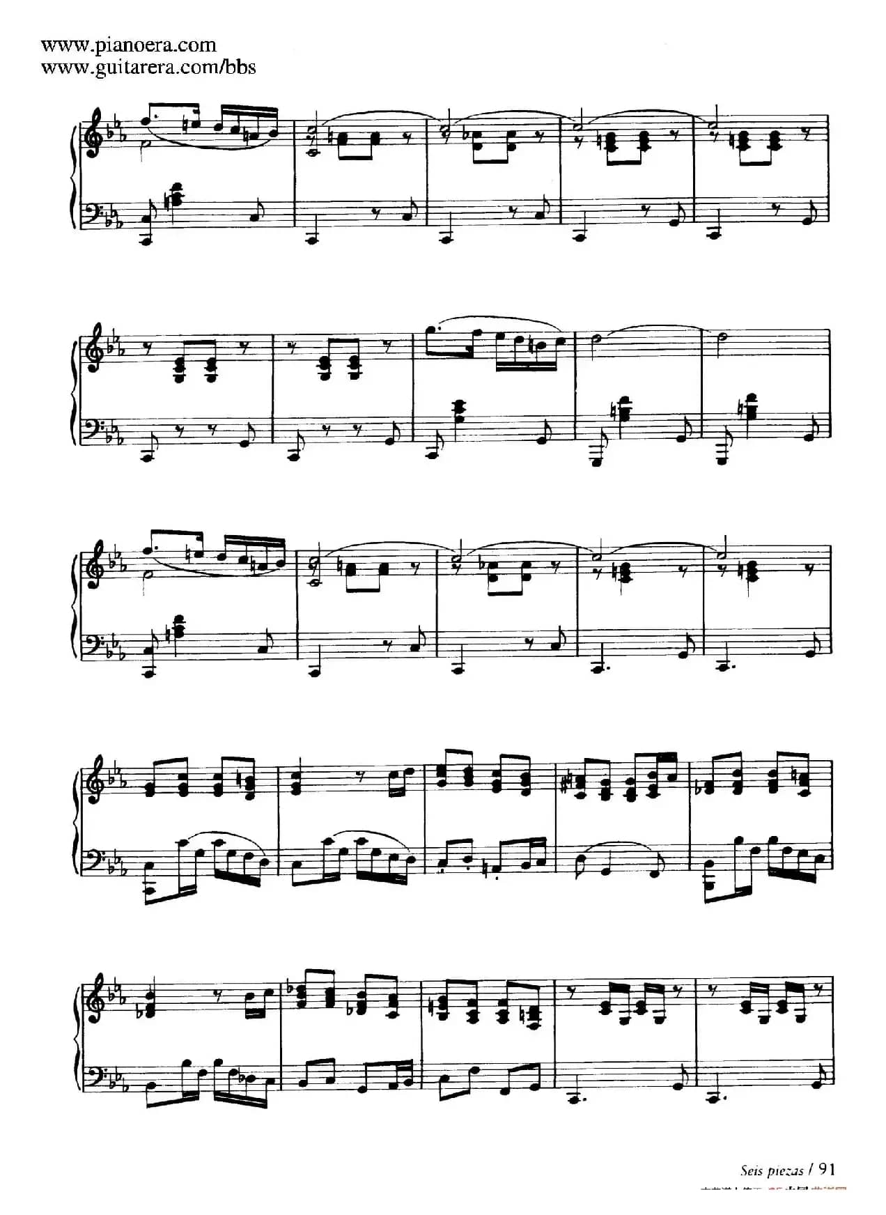 Six Pieces on Spanish Folksongs H.125(6首西班牙民谣小品·5. 东方进行曲 Marcha oriental)