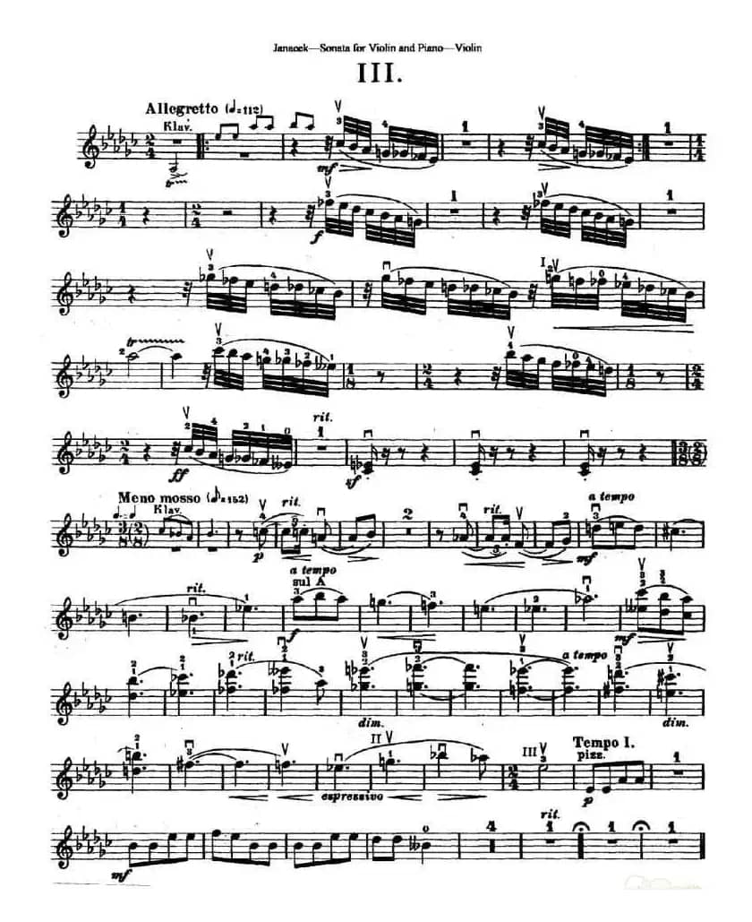 Sonata for Violin and Piano（奏鸣曲）