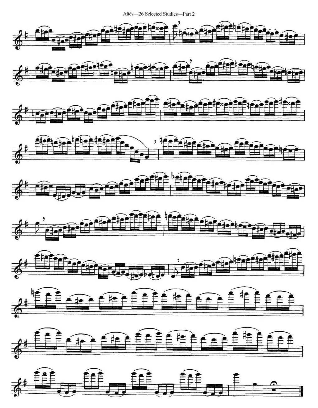 阿尔泰斯26首精选长笛练习曲（NO.25）