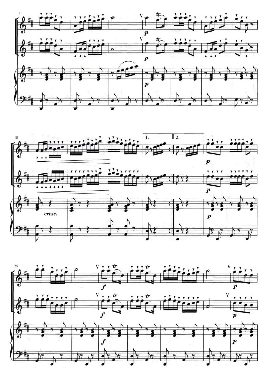 欢乐的校园（竹笛二重奏+钢琴伴奏）