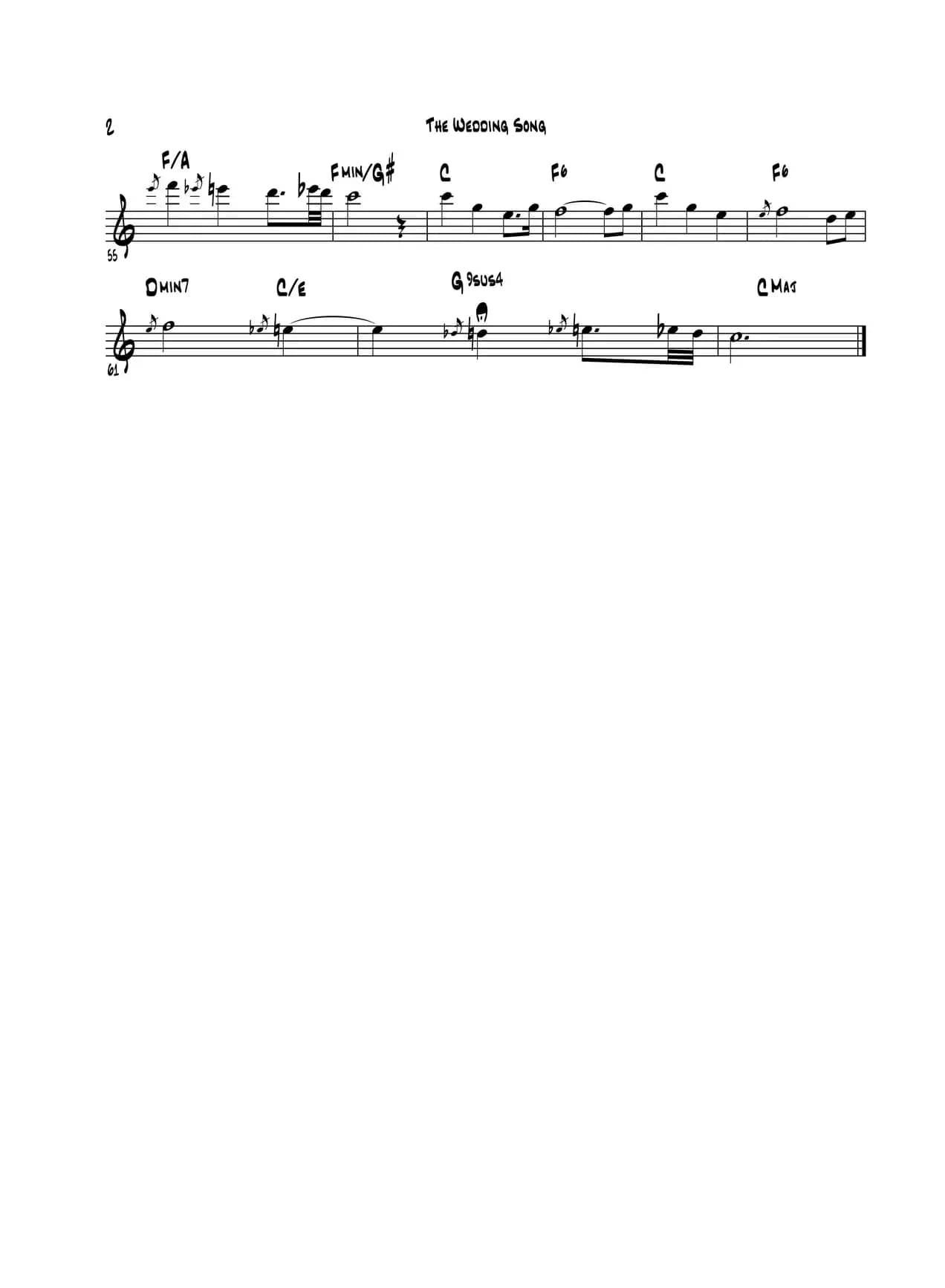 The Wedding Song（中音萨克斯）