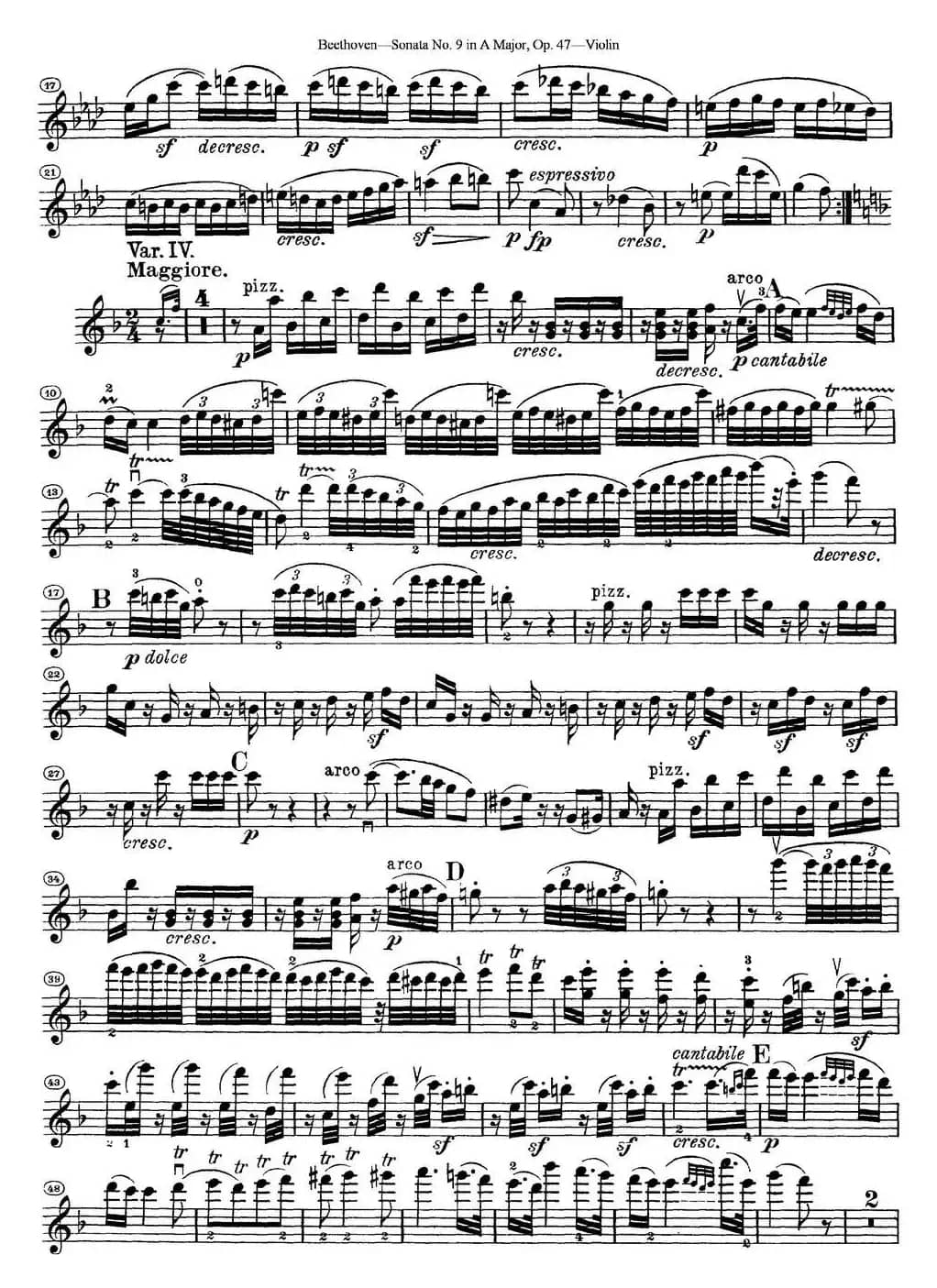 Violin Sonata No.9 in A Major Op.47