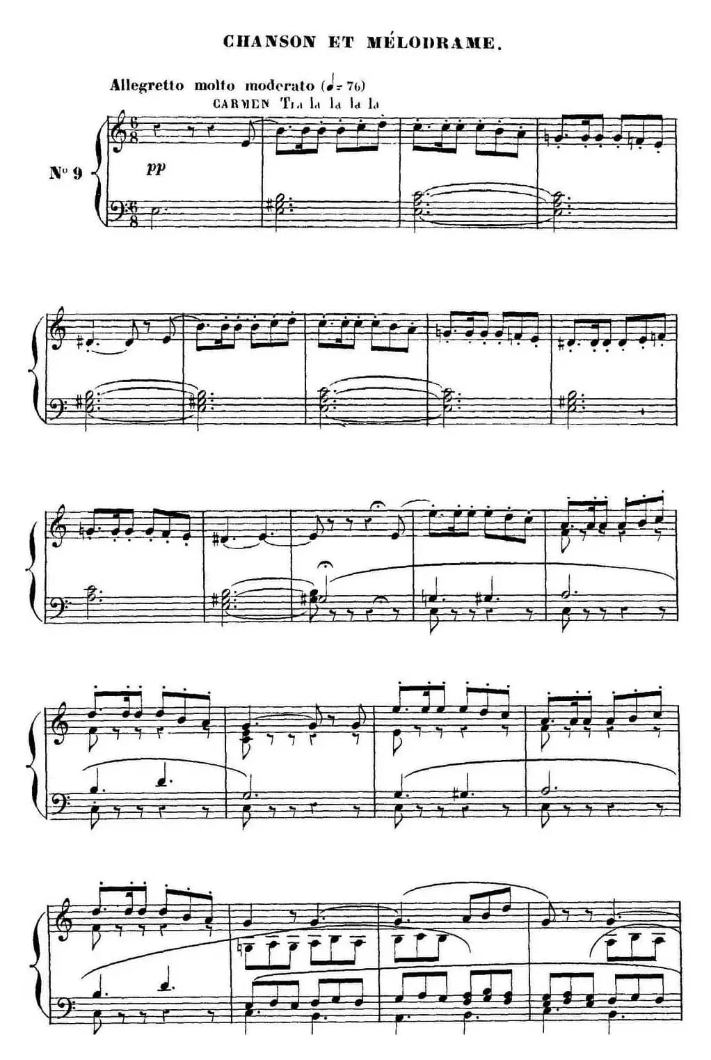 Carmen for Solo Piano（卡门全剧钢琴独奏版）（No.9）