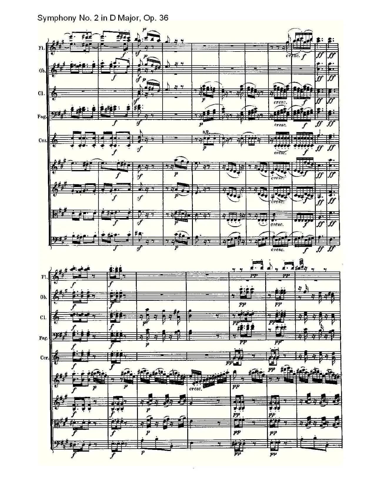 D大调第二交响曲 Op.36 第二乐章