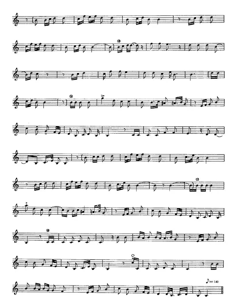 十二木卡姆：Ⅹ 纳瓦木卡姆 481——488（主旋律谱）