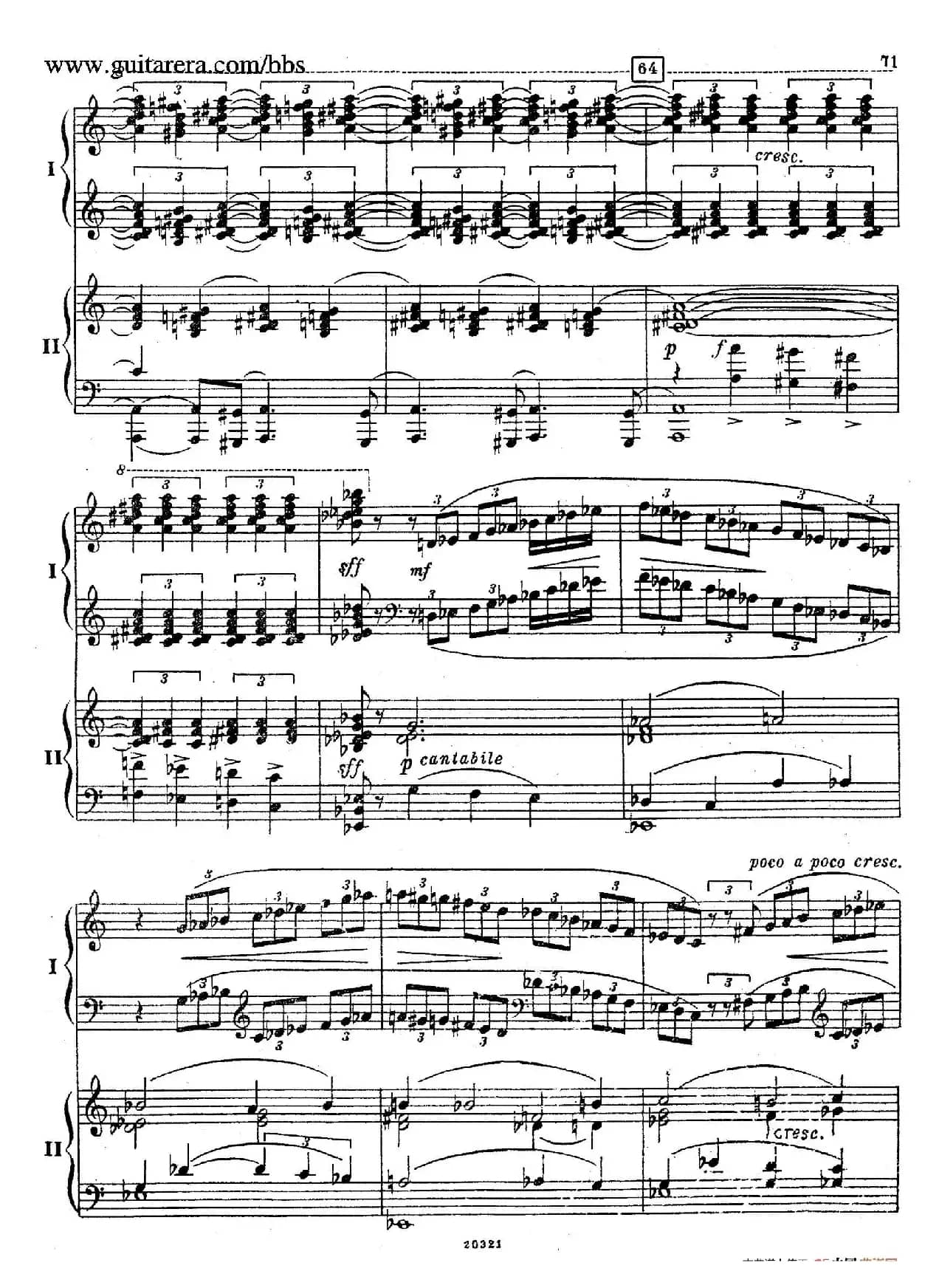 Rhapsody On A Theme Of Paganini Op.43（帕格尼尼主题狂想曲·双钢琴）（P61——87）