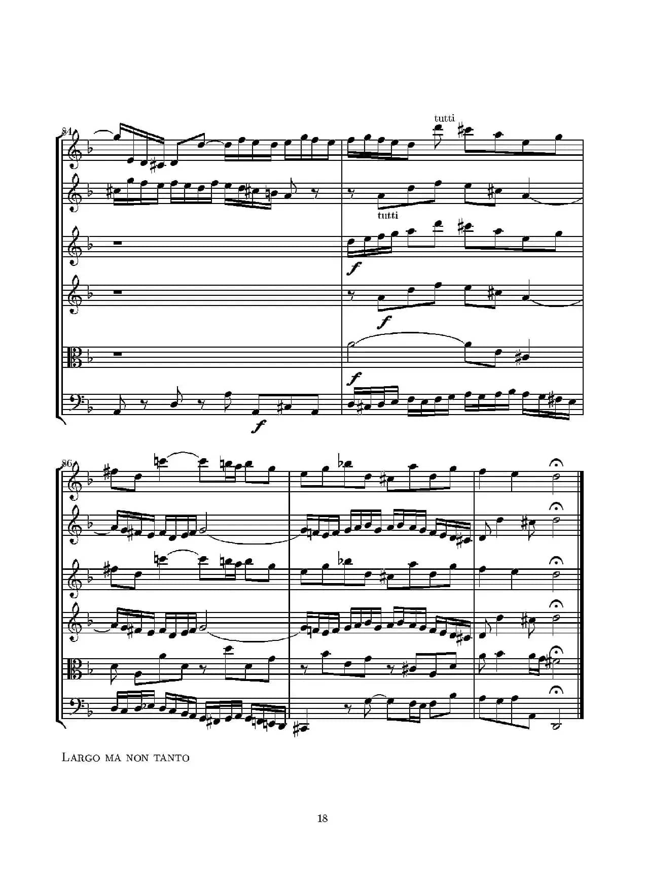 D小调无伴奏协奏曲（总谱）