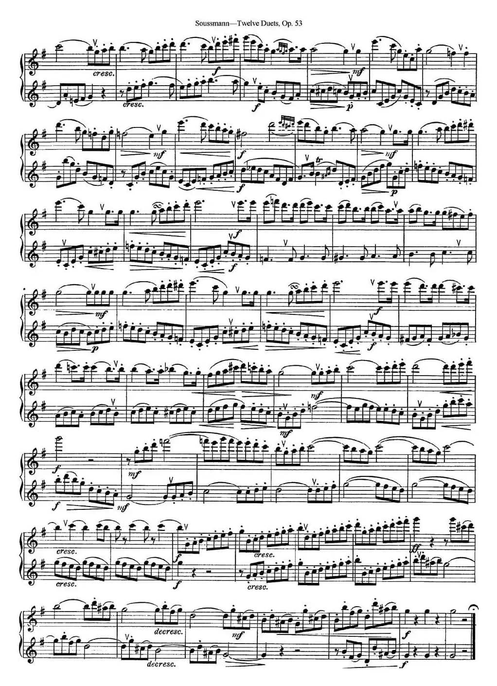 苏斯曼12首长笛重奏曲Op.53（NO.1-NO.4）