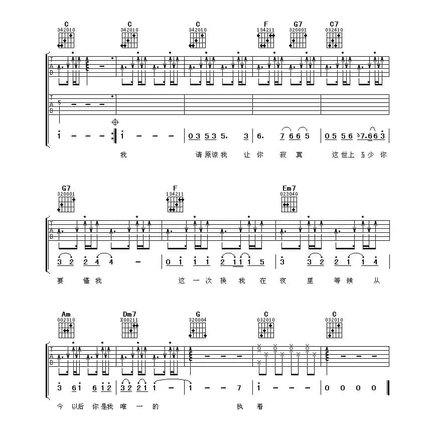 你是我唯一的执着