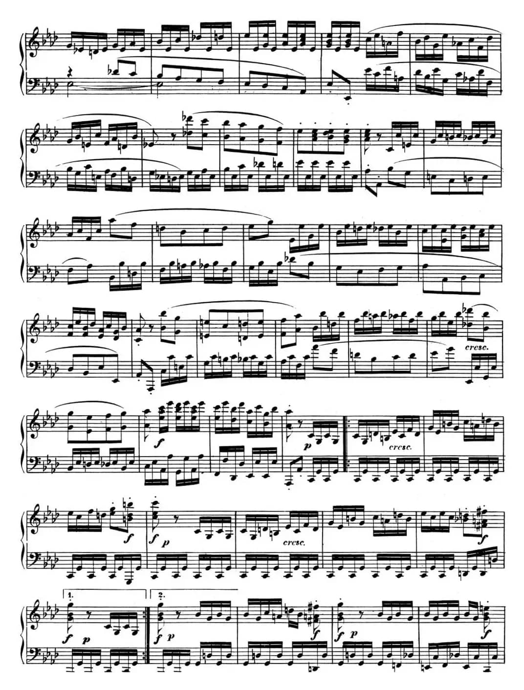 贝多芬钢琴奏鸣曲12 葬礼进行曲 降A大调 Op.26 A-flat major