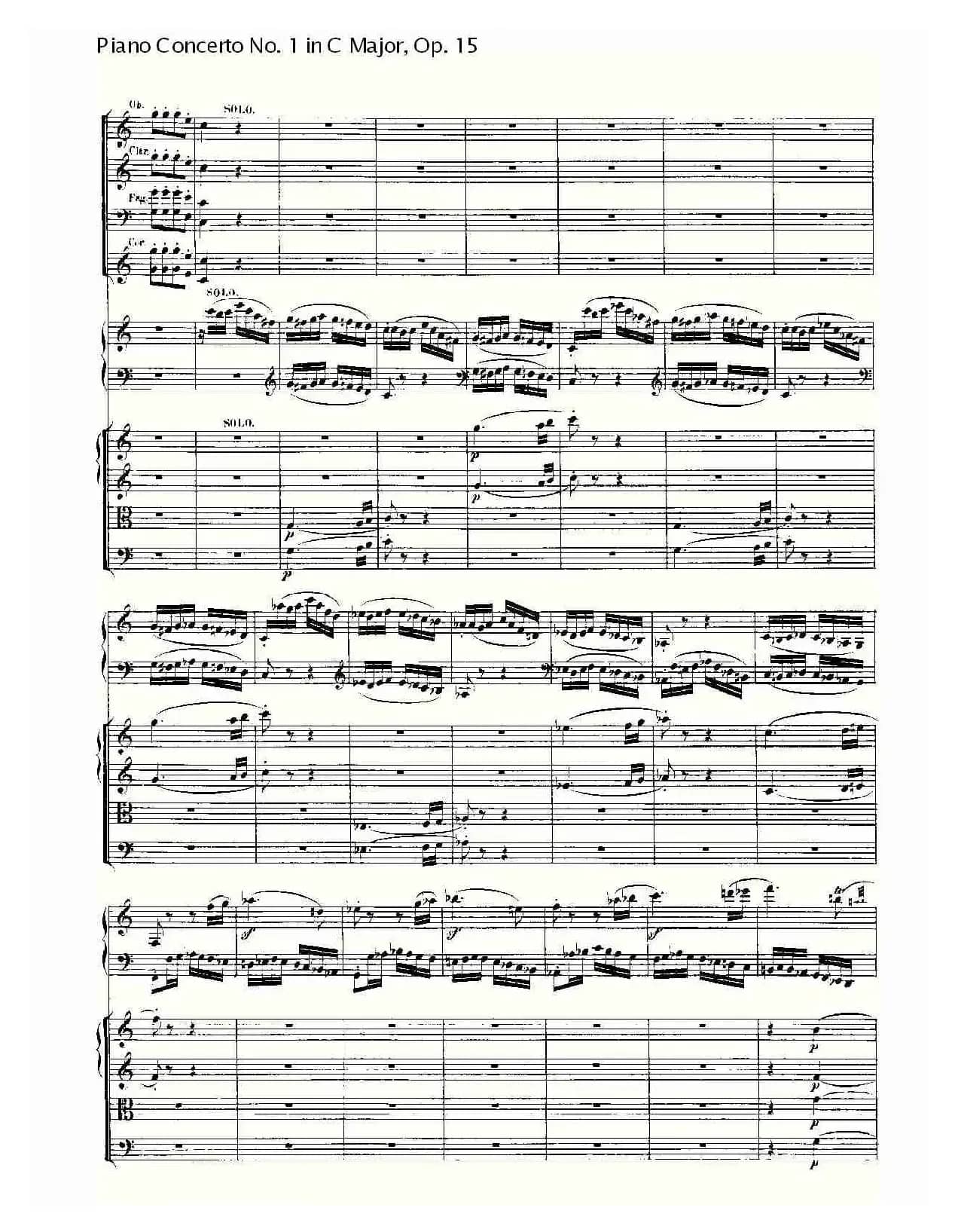 C大调钢琴第一协奏曲 Op.15 第三乐章